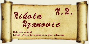 Nikola Uzanović vizit kartica